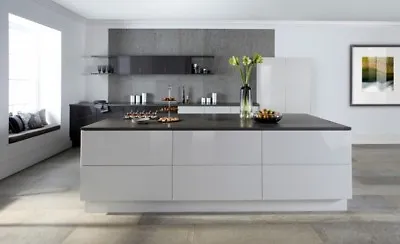 High Gloss Modern Slab Otto Kitchen In Multiple Colours By Burbidge  • £1249.16