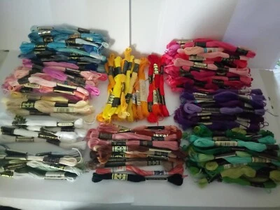 £65 • Buy Embroidery Silks 259 In Total Various Makes Anchor, Omc, Venus, Ect Vgc