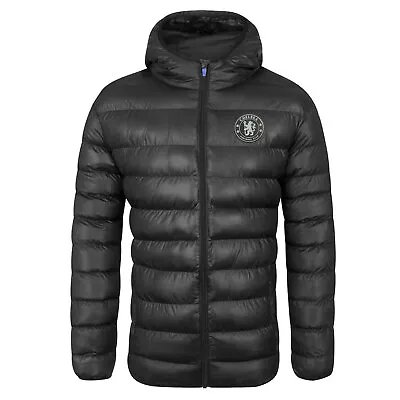 Chelsea FC Mens Jacket Hooded Winter Quilted OFFICIAL Football Gift • £49.99