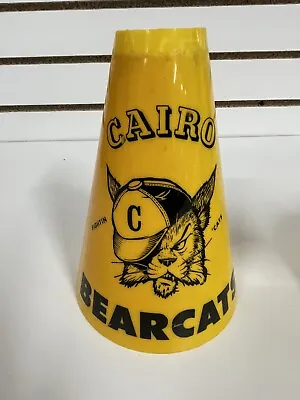 RARE Vintage Cairo Bearcats Megaphone Fan Cheer Horn High School Antique BH • $24.95