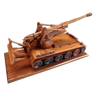 M110 Howitzer Cannon Military Mahogany Wood Desktop Howitzer Military Model • $199.95