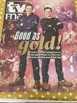 £4.49 • Buy The Sun Tv Mag Ant And Dec 28 May 2022