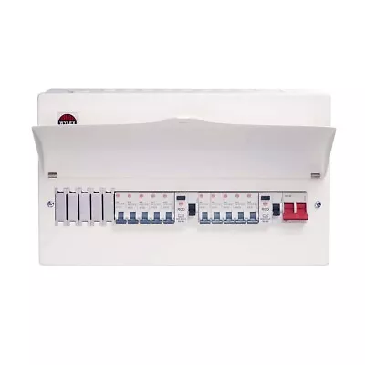 £84.95 • Buy Wylex 15-Way Pre-Populated Twin RCD High Integrity Consumer Unit WNM1770 NEW