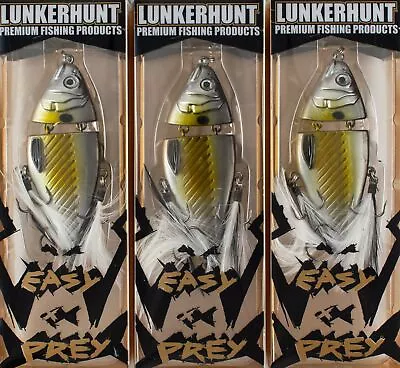 (lot Of 3) Lunkerhunt Easy Prey Jointed Hardbait 1/2oz Prey102 Silv Side Bn1283 • $8.05