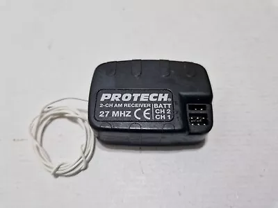 PROTECH AM 27MHz 2 CH Channel RC Radio Receiver Nitro Electric Works With Acoms • £15