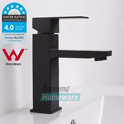 Bath Basin Mixer Tap Brass Sink Faucet Square Tall Standard Chrome Black • $59.84