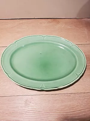 Light Green Petalware Serving Platter By Mt Clemens Pottery Co. • $39