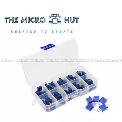 50pcs Set 3296W Multiturn Trim Trimmer Potentiometer Kit Pot Variable Resistor • £9.75