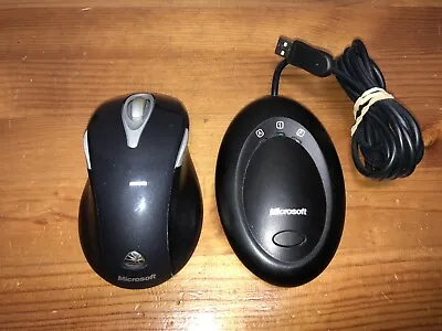 Microsoft Wireless Laser Mouse 5000 + USB Receiver Model 1058 Black • $34.99