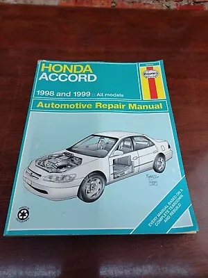 Honda Accord 1998 And 1999 Haynes Automotive Repair Manual #42014 Pre Owned  • $14.99