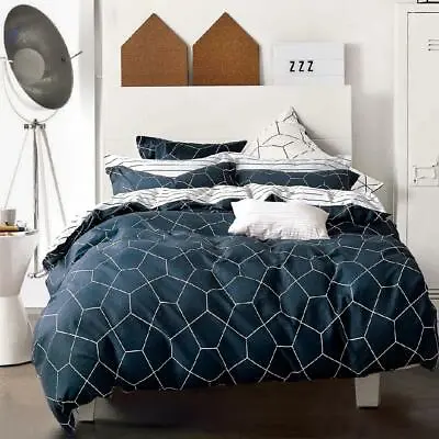 $39 • Buy All Size Bed Quilt Duvet Doona Cover Set 100% Cotton Bedding Pentagon Somia