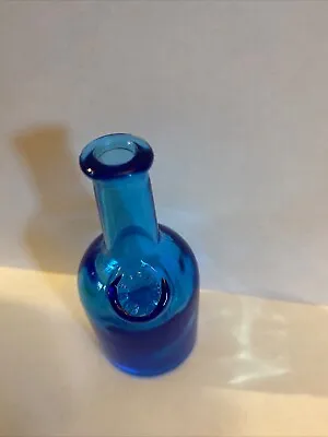 Vintage Wheaton Mini 3” Blue Glass Bottle Medicine Bottle • $10