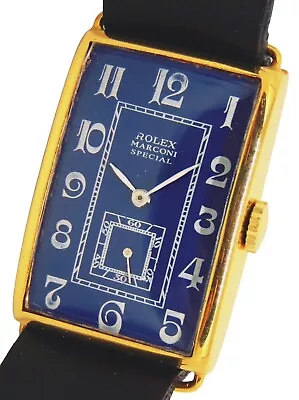 Vintage ROLEX Marconi Special 18k Gold Plated 37mm X 25mm Rectangular Mens Watch • $210
