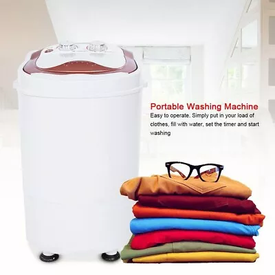 110V Mini Portable Washing Machine Semi-Automatic Single-tub Laundry Washer • $75.89