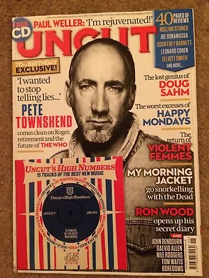 £9.95 • Buy Uncut #217 Jun 2015 +cd Pete Townshend Happy Mondays Ron Wood Paul Weller Felt