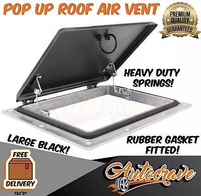 POP UP ROOF AIR VENT Horse Float Trailer Canopy Camper Caravan Large Black NEW ! • $49.95