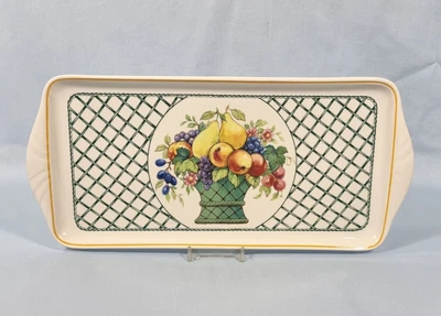 £44.99 • Buy VILLEROY & BOCH BASKET WEST GERMANY LARGE OBLONG SANDWICH CAKE PLATE    Box13