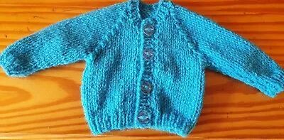 Dolls Clothes Hand Knitted For 12-14  32-36 Cm Cardigan Also For Premature Baby • £3.99