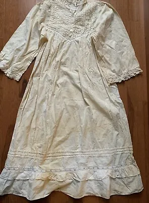 Vintage Moonglow Nightgown Cotton Tea Stained Fabric Women’s Size L • $24