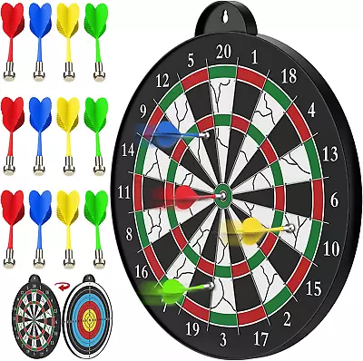 Kids Board Magnetic Dart Game - 12Pcs Magnetic Dart - Excellent Indoor Game And  • $31.75