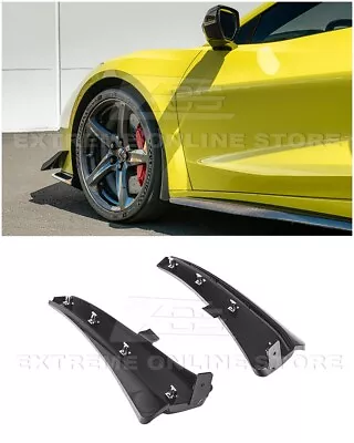 For 22-Up Corvette C8 Z06 Extended CARBON FLASH METALLIC Front Mud Flaps Guard • $169.98