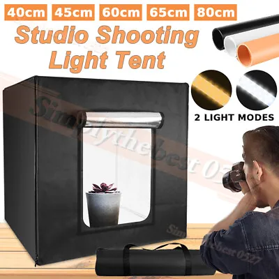 $92.95 • Buy 6 Type Portable LED Light Tent Backdrop Photo Studio Lighting Room Cube Soft Box