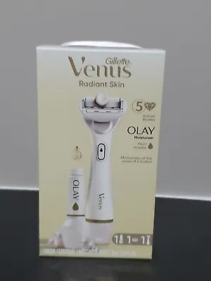 Gillette Venus Radiant Skin New Olay Moisturizer Pearl Powder Razor Starter Kit • $18