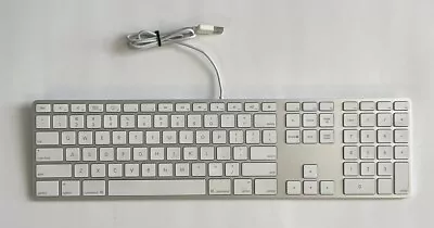 Genuine Apple Keyboard Wired A1243 White Slim W/Numeric Keypad • $24.99