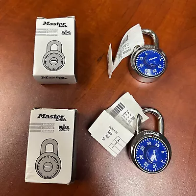 (Qty 2) Master Lock V607 Steel Combination Dial Padlock Blue • $17.99