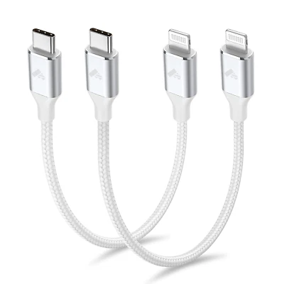$15.90 • Buy USB C To Lightning Cable, 0.3M 2Pack Short Iphone Charger Cable Apple Mfi Certif