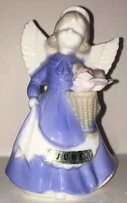 Vintage Blue & White Porcelain June Birthday Flower Girl Made In Japan • $5.95