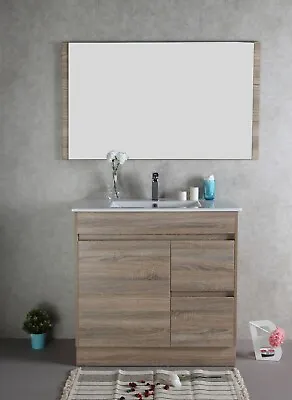 900mm Bathroom Vanity Cabinet Unit Timber WoodGrain Finish Melamine Freestanding • $800