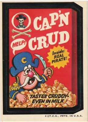 1973 Topps Original  Wacky Packages 2nd Series Cap'n Crud (tan Back) • $4