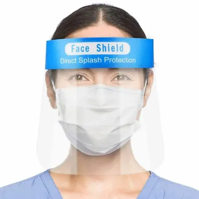 Face Shield Full Face Visor Protection Mask PPE Shield Clear Plastic Transparent • £2.99