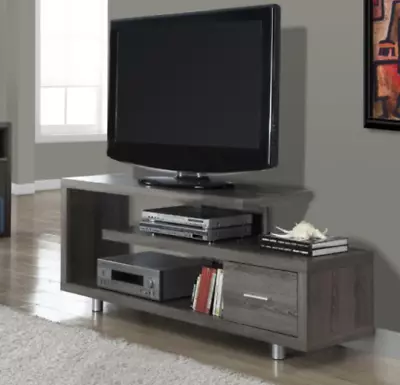 Flat Screen TV Stand Taupe 60in Console Media Center With Storage Drawer Modern • $229.88