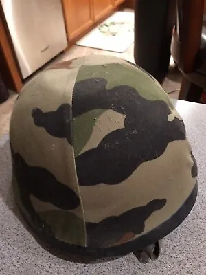 Vintage Military Combat Helmet With Woodland Cover  • $28.95