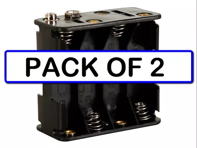 (PACK OF 2) VELLEMAN BH383 BATTERY HOLDER FOR 8 X AA-CELL (WITH SNAP TERMINALS) • $5.99