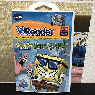 💥 Vtech V.Reader Spongebob Squarepants In Model Sponge Software Ages 5-7 • $11.99