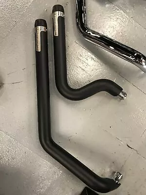 Kuryakyn Crusher Exhaust Pipes 2 Into 2 Black Harley Sportster 2004^ Vance Hines • $499.99