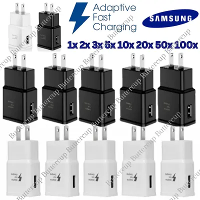 LOT Adaptive Fast Charging Wall Plug Charger For Samsung NOTE 4/5 S6/7/8/9 N8 S9 • $231.82