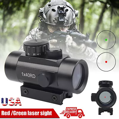 1x40 Tactical Optics Red Green Dot Sight Scope Picatinny 11mm /20mm Rail Mount • $15.79
