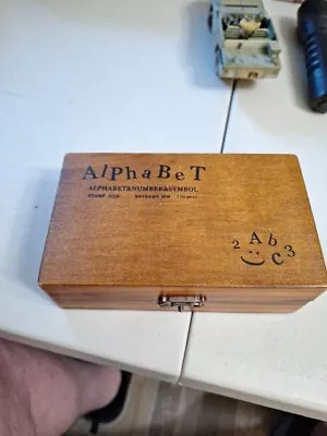 Vintage 70pc Alphabet Numbers & Symbols Stamp System In Wood Box  • $19.88