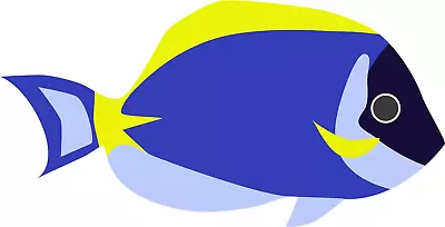 Powder Blue Tang Fish Sticker • £3.09