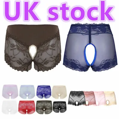 UK Women's Floral Lace Boyshorts Ultra Thin Boxer Briefs Underwear Undershorts • £5.03