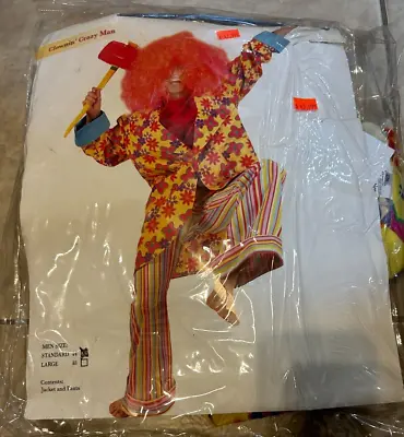 Clownin Crazy Man 60's Style Clown Costume Adult NEW In Retail Package Mens • $34.95