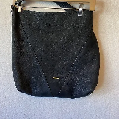 REBECCA MINKOFF Black Leather MOTO Hobo Handbag Purse Bag *READ* • $36