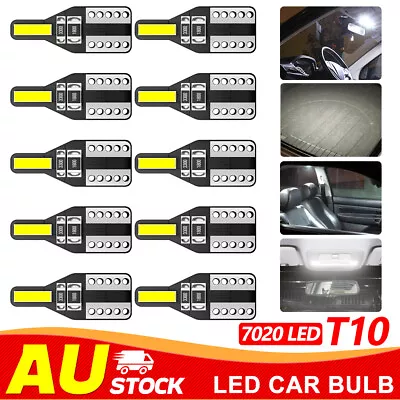 10X T10 LED Car Interior Lights Parker Bulb Wedge Globe Number Plate 6000K White • $7.55