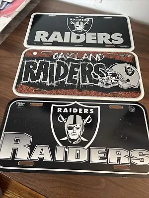 Vintage Oakland Raiders License Plates Lot Of 3 • $19.99