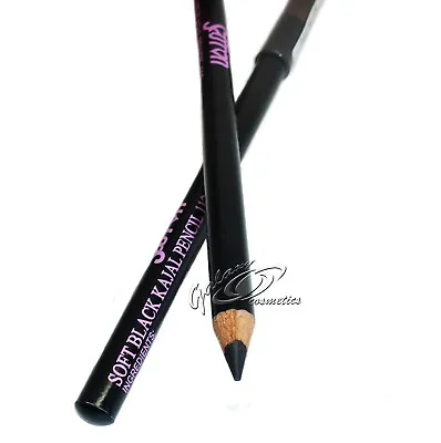 SAFFRON LONDON Soft BLACK Kajal Pencil Eyeliner KOHL Eye Crayon • £2.35