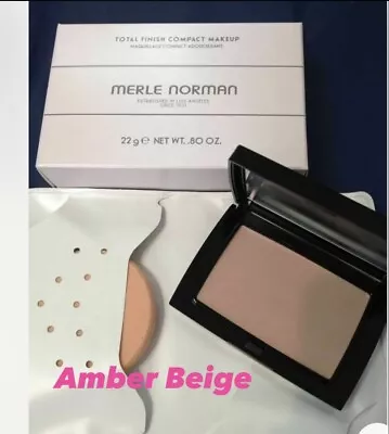 BRAND NEW Merle Norman Total Finish Compact Makeup AMBER BEIGE • $28